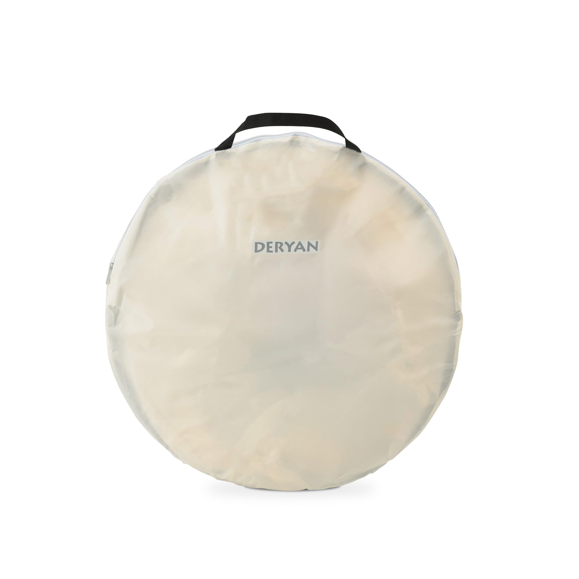 Deryan Scott Lettino Parapioggia per Bambino - Dalla Nascita Fino a 3 Anni - Tenda Pop-Up per Bambino Montabile in 2 Secondi - Zanzariera & Borsa da Viaggio Inclusi - 120x75x50cm (Crema)
