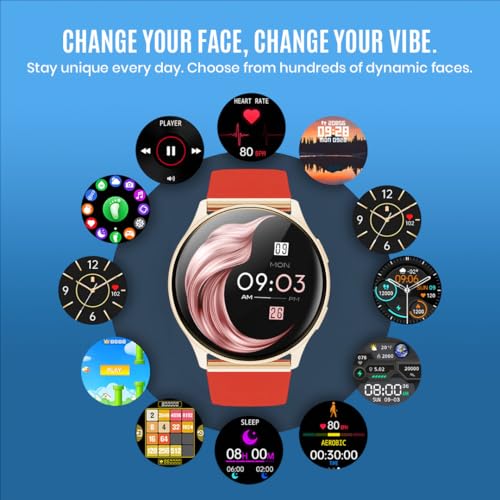 Image of GameSir Active 5 Smart Watch AMOLED Display 1.3 inch Screen, 360 * 360 Resolution, IP68 Waterproof with Multiple Watch Faces Bluetooth Calling Round Dial Smartwatch for Men & Women (Red)