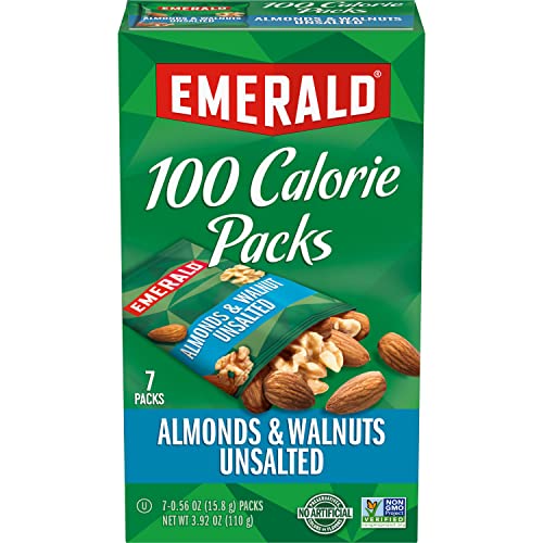 Emerald Nuts Unsalted Almonds and Walnuts 7 Ct (1-Pack), 100-Calo...