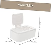 Vista 7 de ibasenice Caja de almacenamiento de 2 recipientes con tapas, soporte de papel higiénico, dispensador de pañuelos húmedos, estuche de almacenamiento