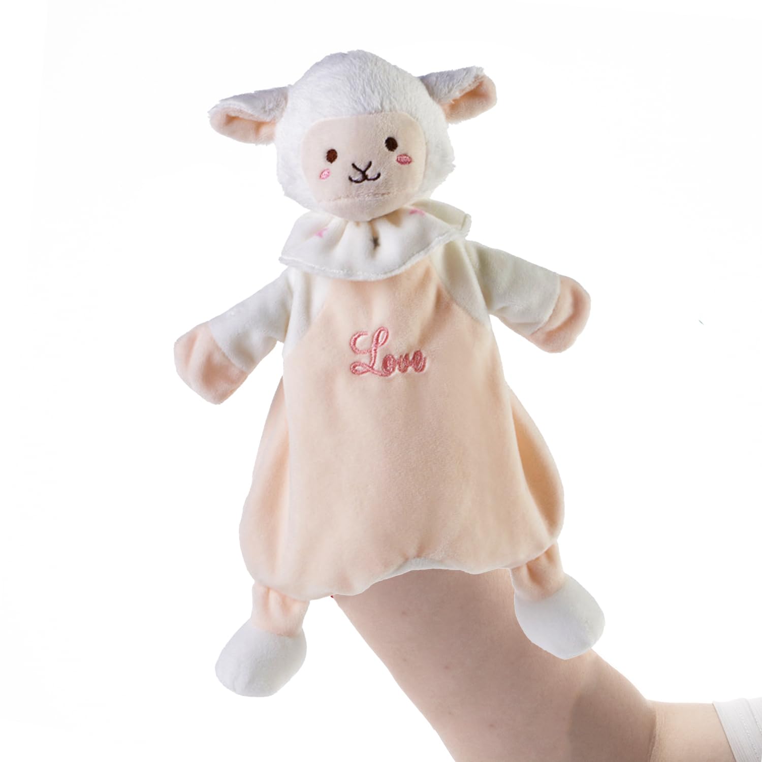 Lion Baby Snuggler Lovey Security Toy&Blanket Set for Kids (Lamb-Puppet)