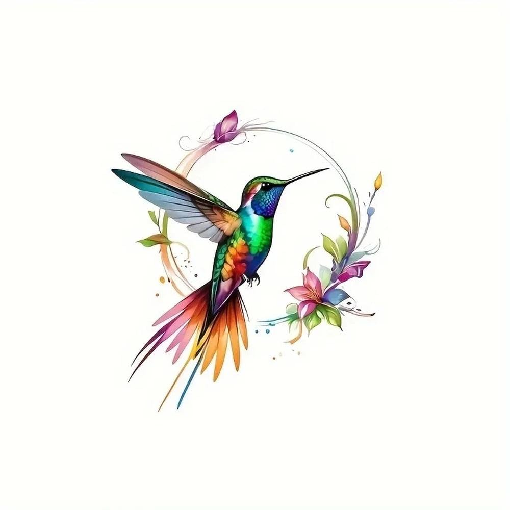 Auto Accessory Colorful Hummingbird Car Stickers Eye Catching Vinyl Decals
