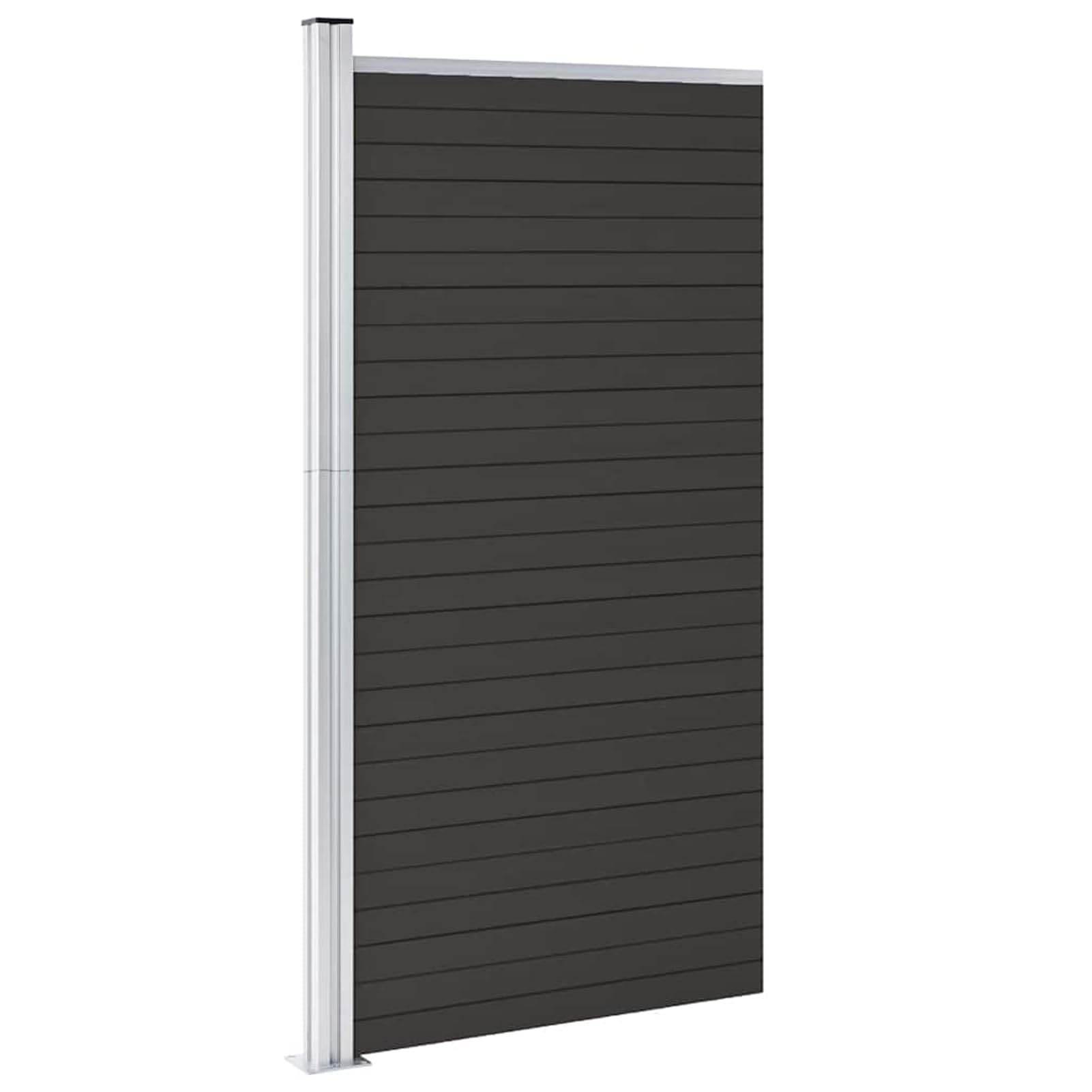 Gecheer Zaunelement WPC 95x186 cm Schwarz, WPC Zaun Sichtschutzzaun Windschutzzaun Gartenzaun für Terrasse Balkon Sitzbereich148979