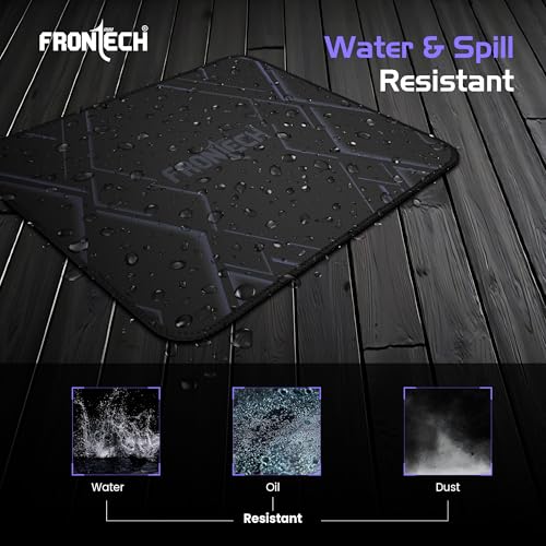 Image of FRONTECH Premium Computer Mouse Pad - 260mm x 210mm x 3mm | Anti-Slip Rubber Base | Water-Resistant | Micro-Textured Surface with Stitched Edges (MSP-0061 Purple)