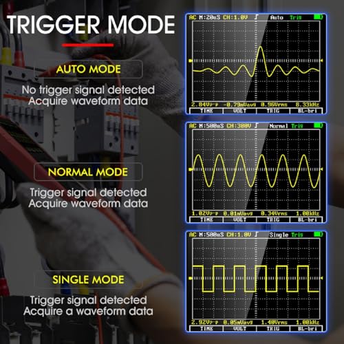 Oscilloscope multimètre ET2010A combiné 1 MHz avec écran couleur 61 cm et veille - 7