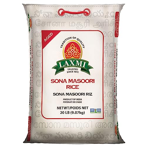 Laxmi All-Natural Sona Masoori Medium Grain Rice, 20lbs image 3