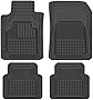 Motor Trend Flextough Semi-Custom Fit Car Floor Mats for Coupe Sedan Van SUV & Truck - Heavy Duty Rubber Floor Liners 4 Pieces Set - Trimmable (Black) (MT190)