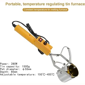 Hand-held Lead Melting Pot, 380WCrucibles For Melting Metal