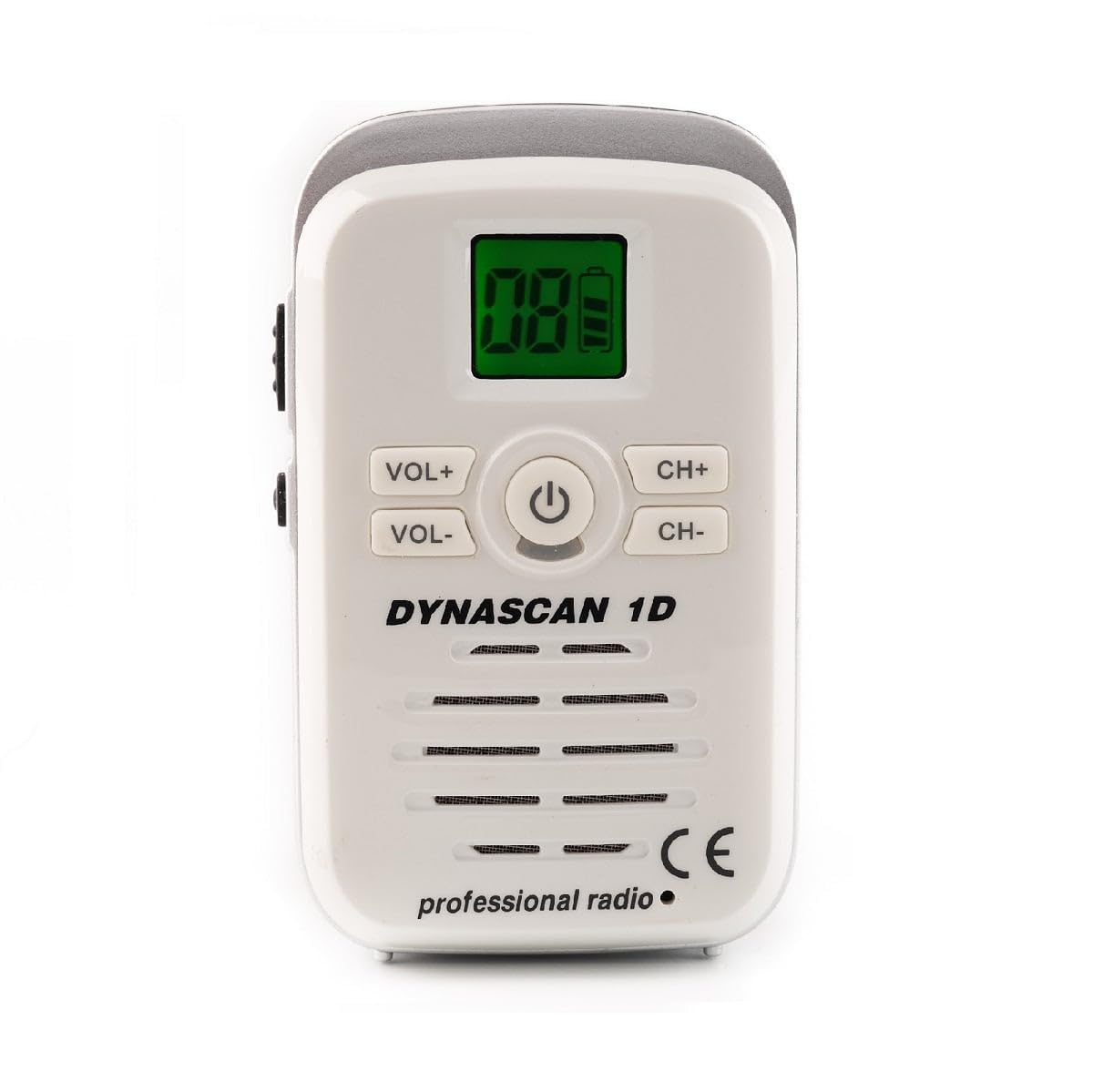 Dynascan 1D (Color Blanco) - Transceptor Pmr-446 Profesional de Uso Libre Sin Licencia Ni Tasas | Walkie PMR-446 de uso libre sin licencias. Cuenta con 8 canales y permite programar hasta 99 con subtonos privados.