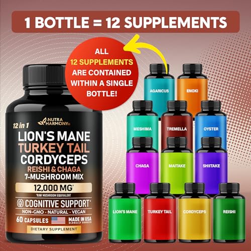 Nutraharmony Mushroom Supplement - Organic Lion'S Mane thumb #5