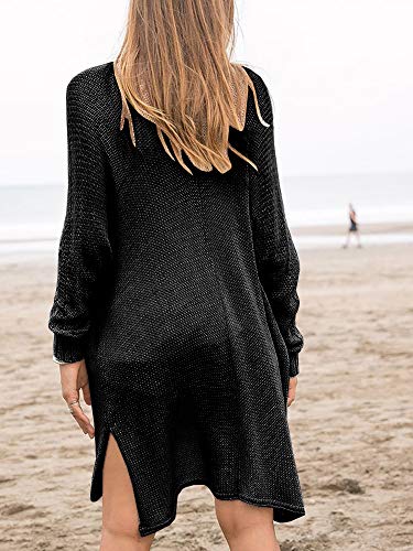 Image of Misassy Womens Open Front Knit Sheer Cardigans Summer Boho Lightweight Long Sleeve Kimono Long Sweater