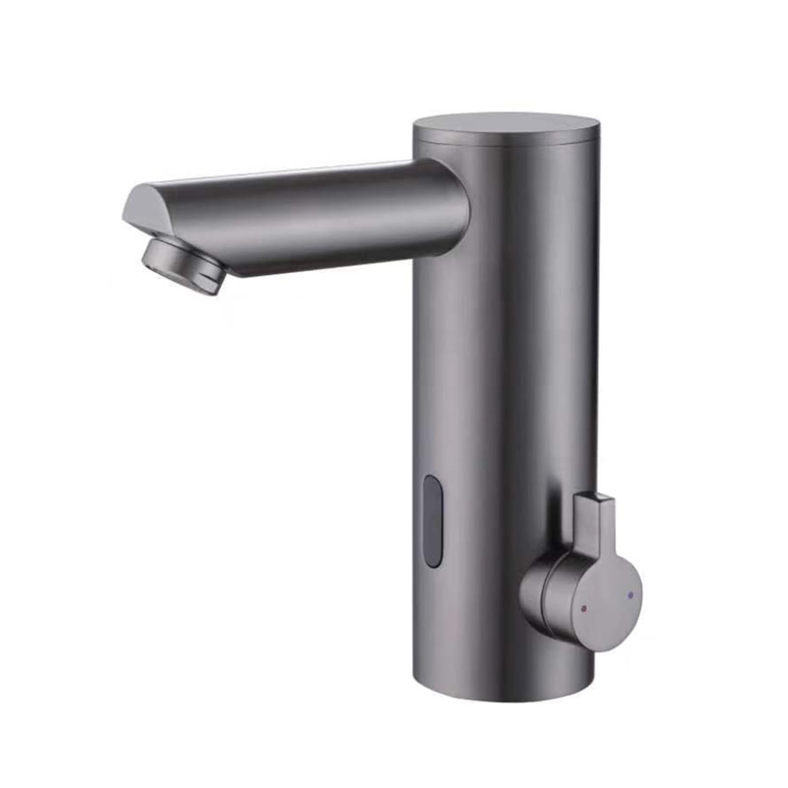 ZYCHSJXA Touchless Bathroom Tap Sink Taps Mixers Gun Gray Hot and Cold Water Mixer Infrared Sensor Faucet Battery