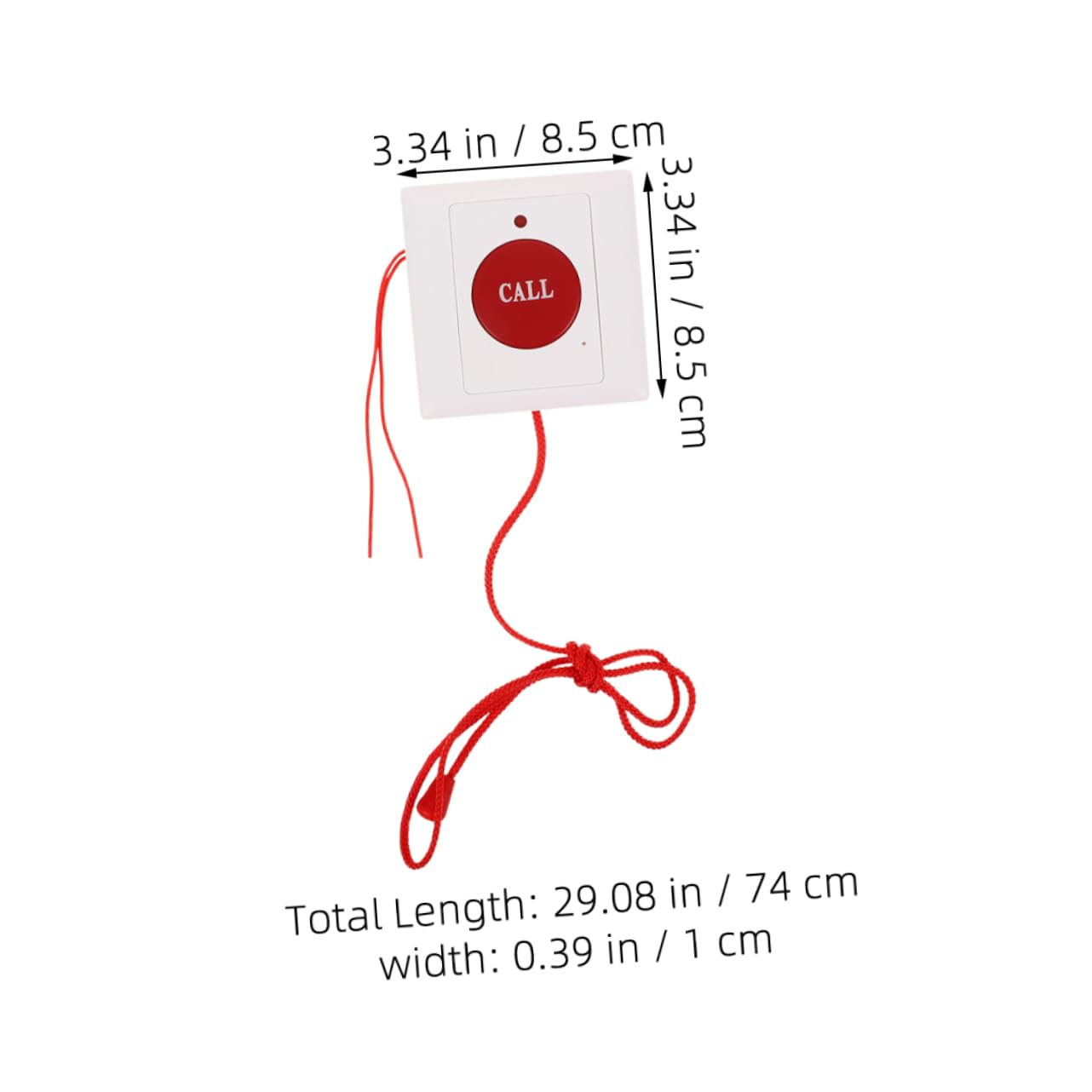 NAMOARLY Emergency Call Button Kit 2pcs Sos Alert for Seniors Fall Detection Call Bell Wall Mounting