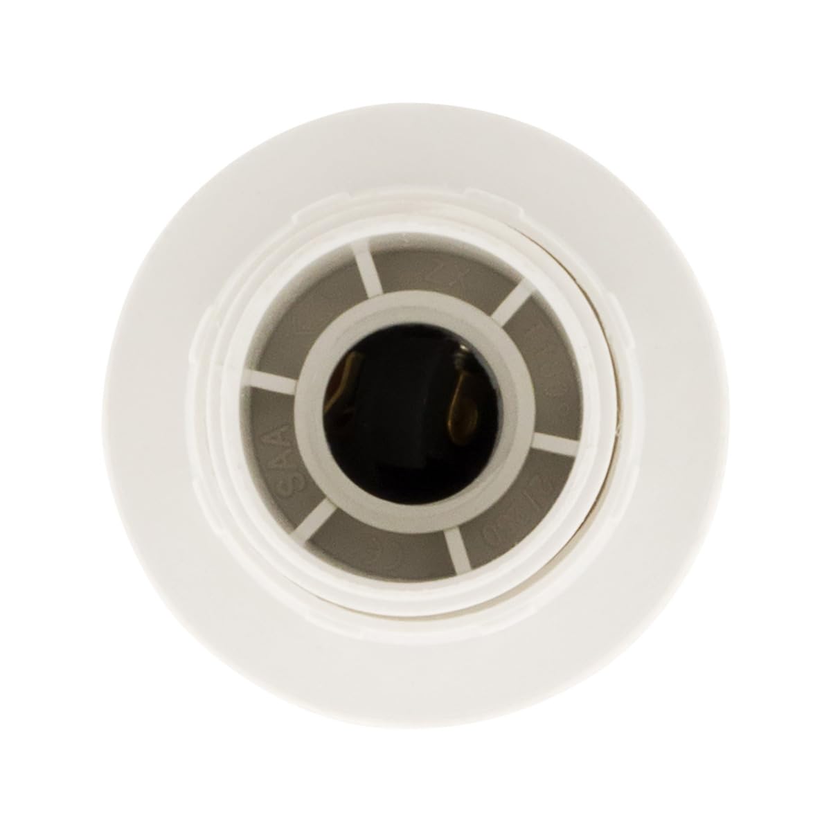 Zenitech - Oprawka Lampy E14 z Prostym Pierścieniem Noname 140712 - Biała - Gładkie Wykończenie - Maksymalne Napięcie 250V - Maksymalny Prąd 2A - Idealna do Oświetlenia Wewnętrznego - Łatwa Instalacja