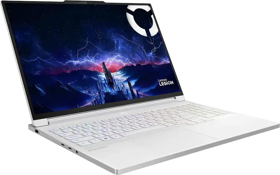 Image of Lenovo Legion 7i Gaming Laptop, 16 inch OLED 2.5K (2560x1600) 165Hz, Intel Ultra 7 255HX, NVIDIA GeForce RTX 5060, 32GB RAM 1TB SSD, Backlit KB, Wi-Fi7, Win11, Glacier White, w /2TB USB Drive, W /GaLiMu