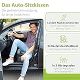 feela.® Orthopädisches Autositzkissen [3 Härtegrade] TESTSIEGER – Keilkissen für Autos – Besserer Sitzkomfort und Entlastung des Steißbeins – Autositz-Sitzerhöhung, Fahrersitzkissen (Medium)