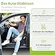 feela.® Orthopädisches Autositzkissen [3 Härtegrade] – Keilkissen Auto für besseren Sitzkomfort – Entlastet das Steißbein – Sitzkissen Auto, Sitzkeilkissen, Fahrersitz Kissen (Hart)