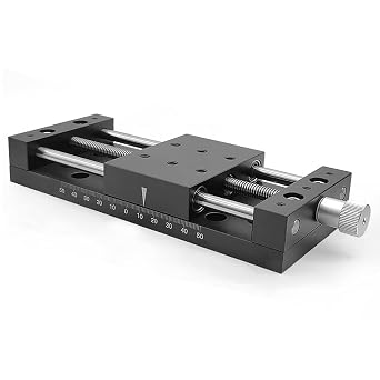 80x60MM Manual X Axis Linear Stage, FineTuning Precision Sliding Table Micro Translation Stage Experiment Platform Stroke 100MM
