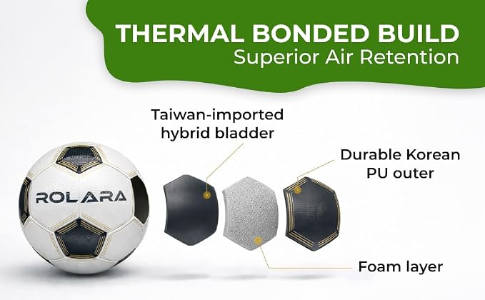 Balón de fútbol profesional talla 5 ROLARA miniatura 2