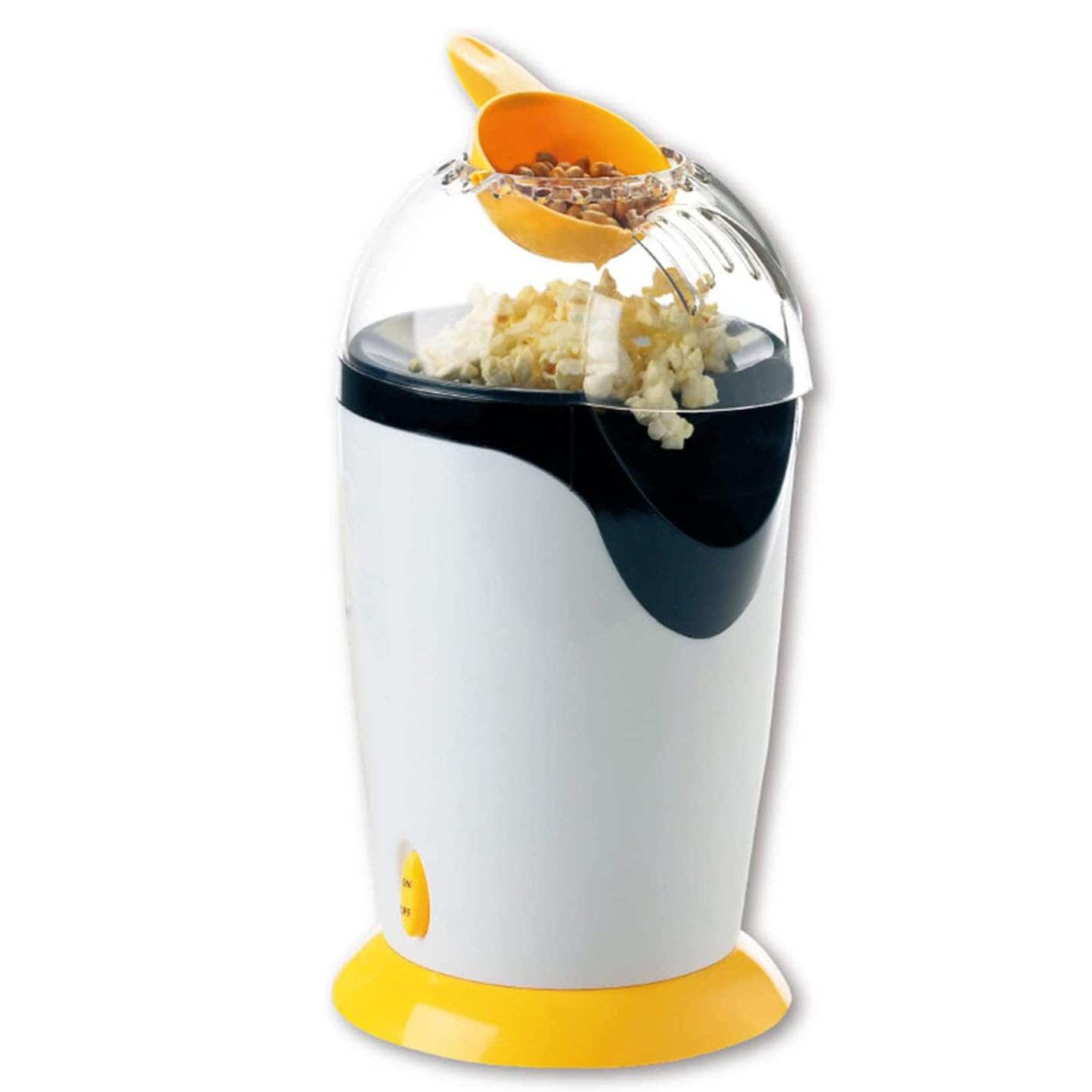 Macchina per Popcorn, Macchina per Popcorn elettrica per Mini Popcorn per Uso Domestico, Macchina per Popcorn ad Aria Calda Senza Olio, con misurino e Coperchio Superiore