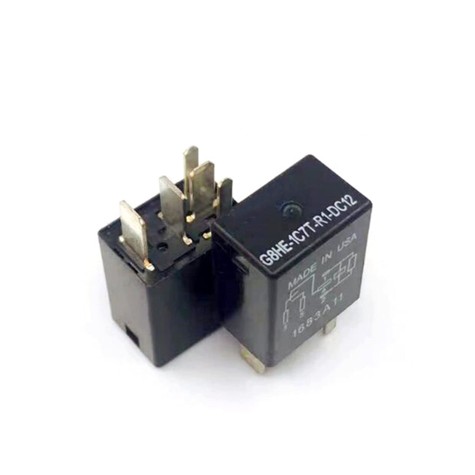 AERBNYEQP Auto car 12V Relay G8HE-1C7T-R1-DC12 G8HE-1C7T-R1-DC12V G8HE-1C7T-R1-12VDC G8HE1C7TR1DC12 12VDC DC12V 5PIN