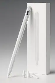 Caneta Stylus Compatível com iPad – Touch Pen Recarregável com Palm Rejection, Alta Precisão, LED Indicador e Ponta Sensível para Desenho e Escrita