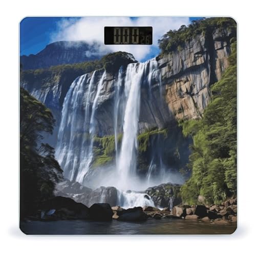 Báscula digital de baño con vidrio templado 26x26 cm miniatura 1