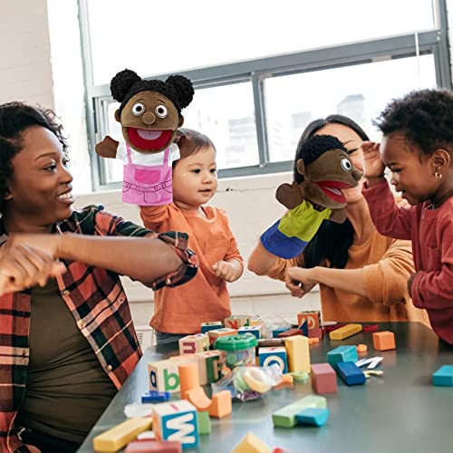 Family Hand Puppets, Puppets For Adults Puppets For Kids Role Paly Family Members 11.8 Inch, Multicultural Finger Puppet With Movable Mouth Soft Plush Puppets For Storytelling Teaching (African Style) #TOP5