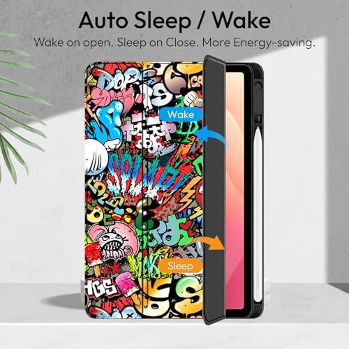 Image of Robustrion Cover Case for Samsung Galaxy Tab S11 11 inch Cover with [S-Pen Holder], Flip Cover Case for Samsung S11 Tablet 11 inch [Auto Sleep Wake] - Hippy