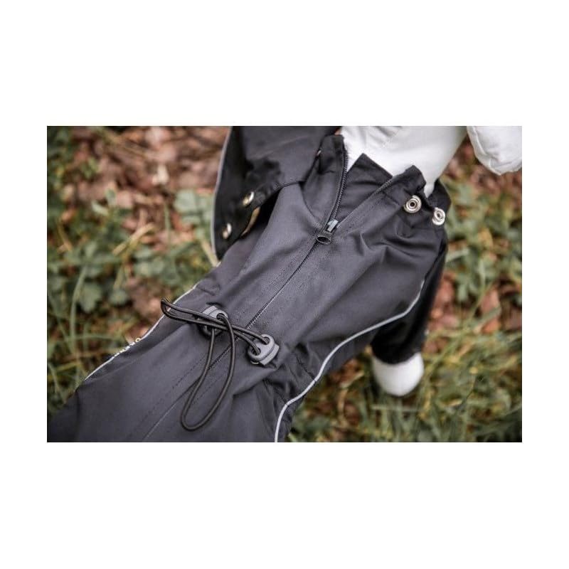 Kerbl Pet Regenmantel Manchester, Hundejacke, Hundemantel, schwarz, 60cm, Polyester, Hunde, mit Beinschutz