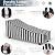 Hptmus 2Pcs Outdoor Chaise Lounge Covers - Patio Chaise Lounge Covers Heavy Duty Waterproof Outdoor Patio Furniture Covers Lounge Chair Covers, 80"L x 28"W x 30"H(Black&White Stripe)