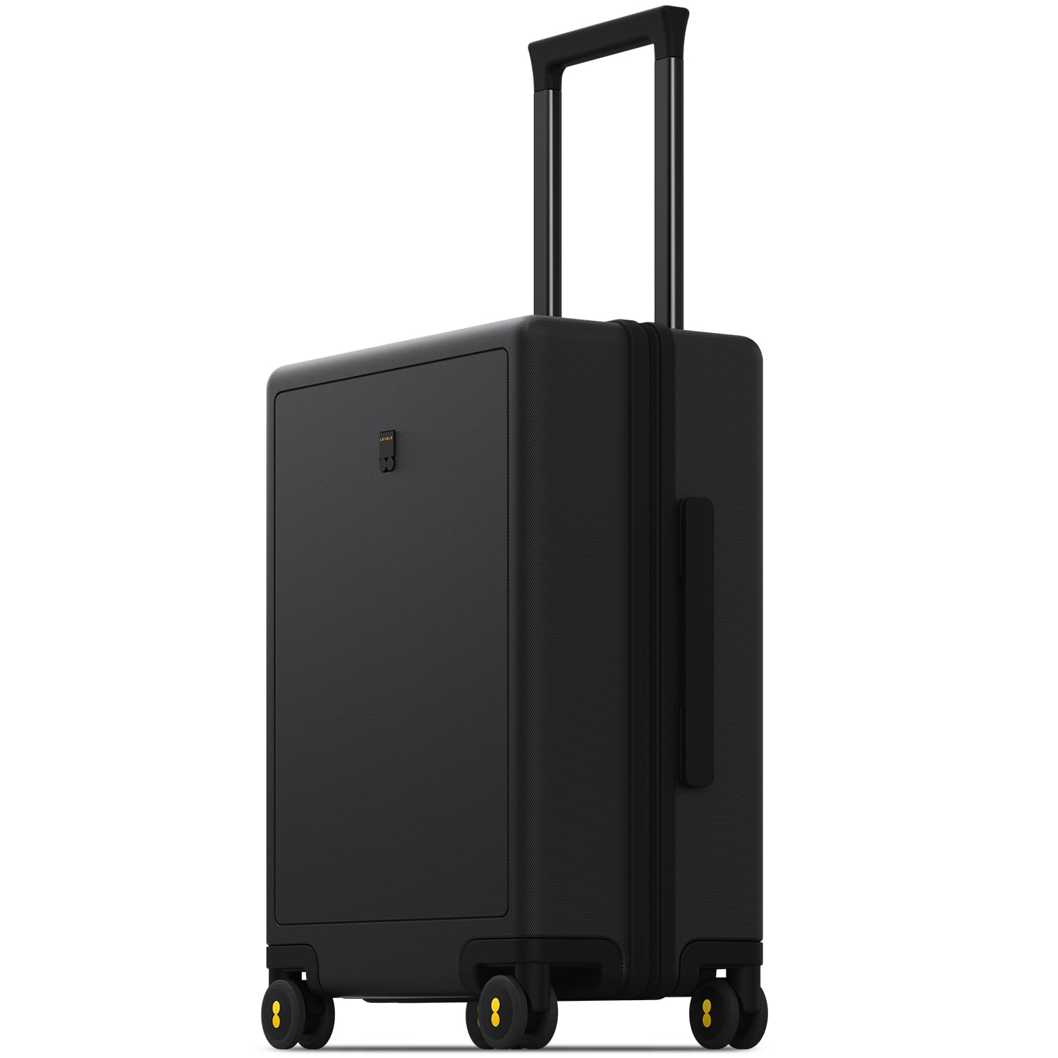 LEVEL8 Carry on Luggage Airline Approved, Small Carry on Suitcases with Wheels, Lightweight Hardside Luminous Textured Small Luggage with Spinner Wheels, Tsa Approved, 18-Inch Carry-On,Black