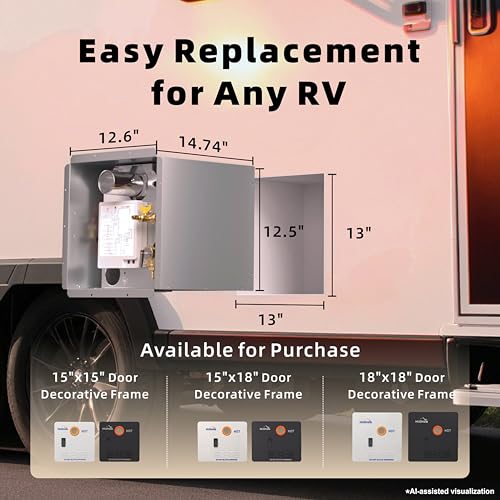 Image of Hillhub RV Tankless Water Heater, 3.9 GPM On-Demand Instant Hot Water Heater for Motorhome Camper, 65,000 BTU Propane with Stable Temperature for Outdoor Shower & Travel Trailers