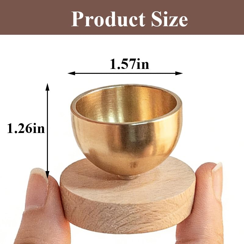 Mini Singing Bowl Set,Portable Brass Meditation Sound Bowl for Yoga,Chakra Healing,Stress Relief & Mindfulness,Self Regulation Tools,Handheld Singing Bowl,Unique Spiritual Gift for Women and Men