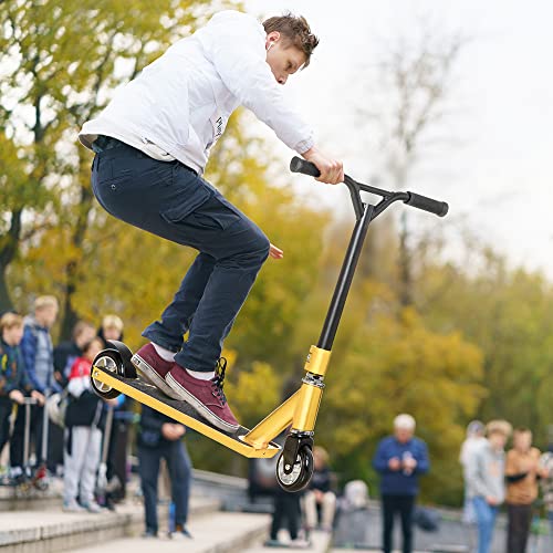 HOMCOM Stuntstep voor kinderen 360° besturing Meer dan 14 jaar oude kickstep Leuke step met dek rubberen handgrepen… - Afbeelding 3