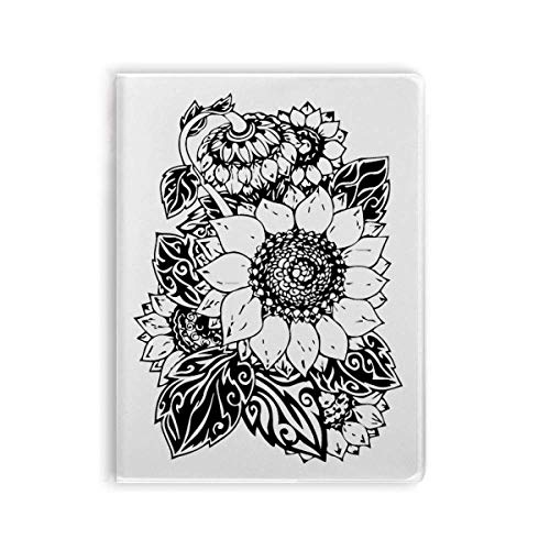 Carnet de notes tournesol souple anti-encombrement noir et blanc