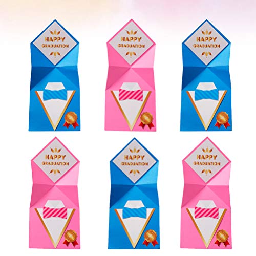 Kit de material de artesanato para cartão de formatura infantil da Amosfun 6 peças, chapéu feito à m
