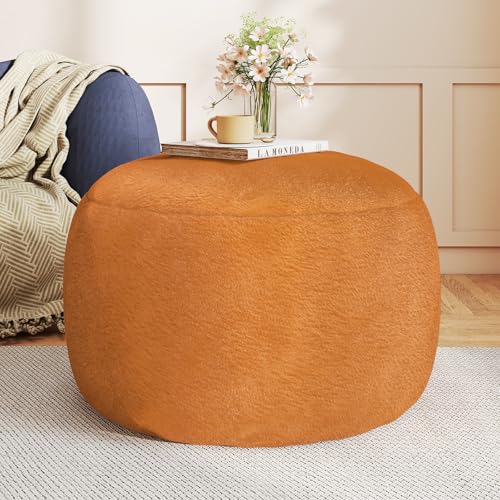 Gericco Round Pouf Ottoman Foot Rest, 29 X 18Inch Floor