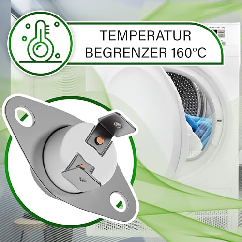 Bimetall Thermostat Trockner Universal - Temperaturbegrenzer 160°C - Anschlüsse 2 x 6,3 mm AMP - ONIX TECH