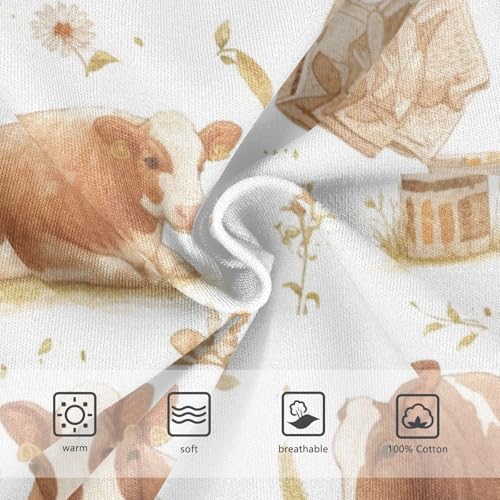 KLL Brown and White Cow Pattern Toddler Boys' Pure Cotton Training Underwear Cute Children Panties3