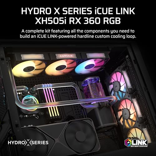 CORSAIR XH505i RX 360 RGB Custom Cooling Kit – XC7 CPU Water Block, XD6 Pump Reservoir, 3X RX120 RGB Fans, XR5 360mm Radiator, System Hub Included – Black - image 2