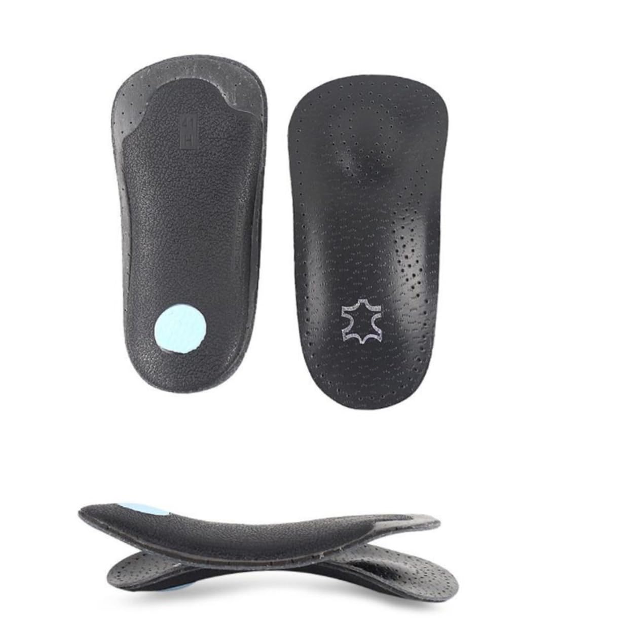 FOMIYES 1 Pair Latex Pads Arch Support Insoles for Men Women Shoe Inserts Anti-Slip Half Yard Breathable Soft Comfortable