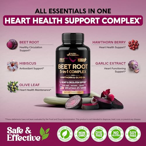 NutraHarmony Beet Root Capsules Blood Pressure Support