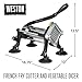 Weston Restaurant Quality French Fry Cutter , Cast Iron, Includes Suction Cup Feet,Charcoal