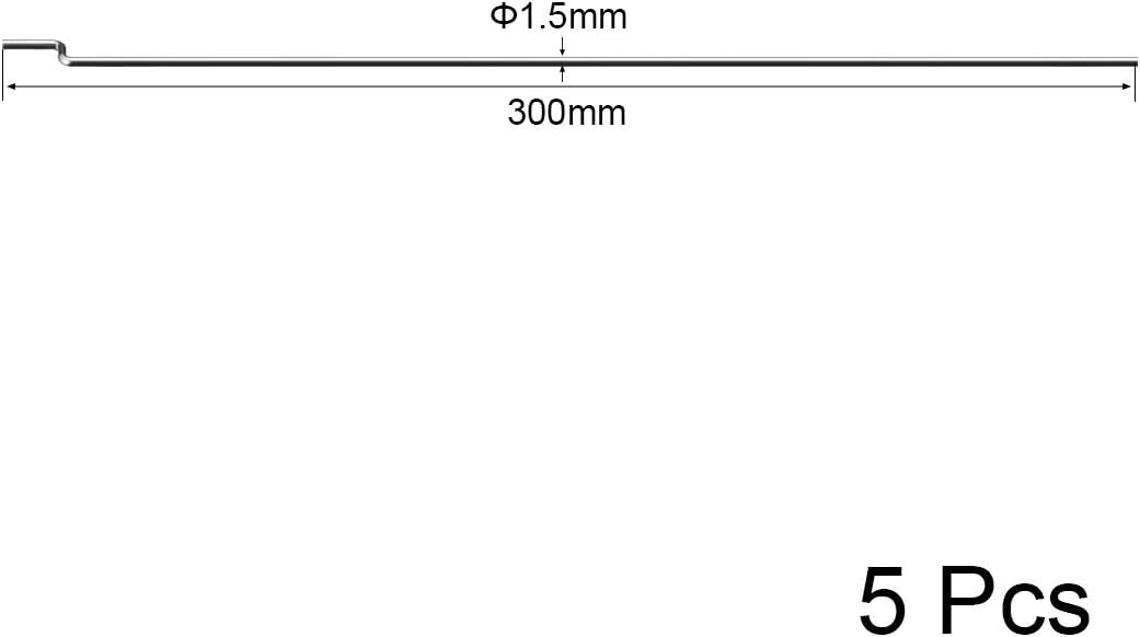 Exсluѕіvе Dіѕсоunt 🔥 uxcell 1.5 x L300 mm Pushrod Connector Stainless Steel Rod Linkage,Z Shape,for RC Boat,Car,Airplane,Helicopter,5pcs