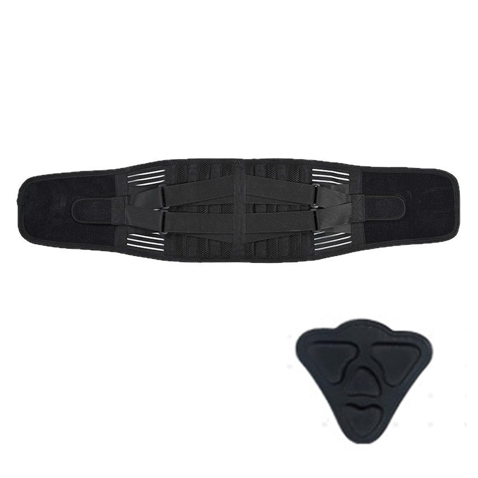 Embhlitfe Waist Trainer for Women & Posture Corrector - 9X Support Back Brace for Lower Back Pain with 3D Massage Pads, Ergonomic Lumbar Support Belt for Sciatica, Adjustable & Breathable (Black, L)