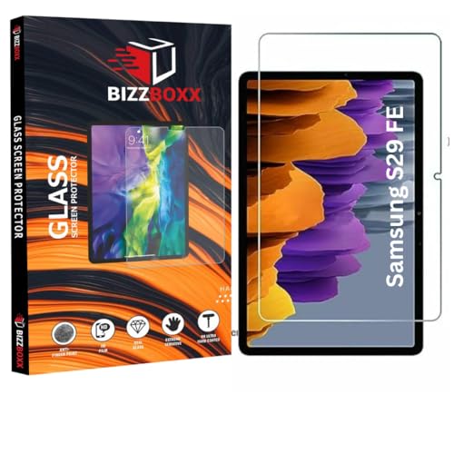 Image of Tempered Glass Full Screen Protector For Samsung Galaxy Tab S9 FE - 10.9 inch 10.9 Anti-Scratch & Smudge Proof (Transparent) (Pack Of 1)