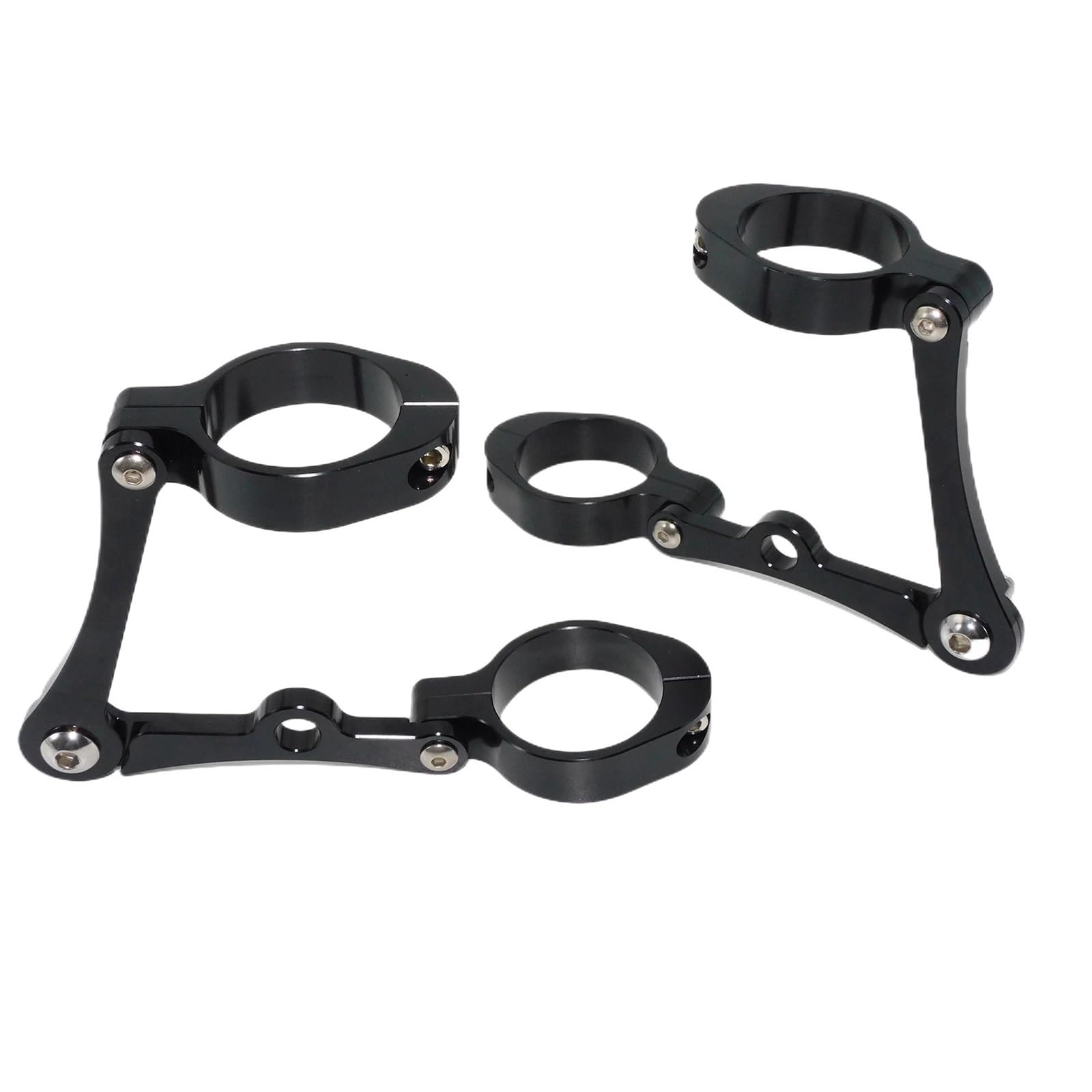 Rack Roll Cage 39mm-41mm Motorcycle CNC Fork Tube Holder Headlight Bracket Mount Fit for Harley Touring Sportster Dyna Chopper Bobber(B)