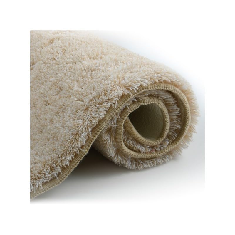 Spirella - Alfombra de Baño - Accesorio de Baño Acrílico Suave y Cómodo - Ideal para Baño - Antideslizante y Absorbente - Diseño Elegante - 80x150cm - Beige