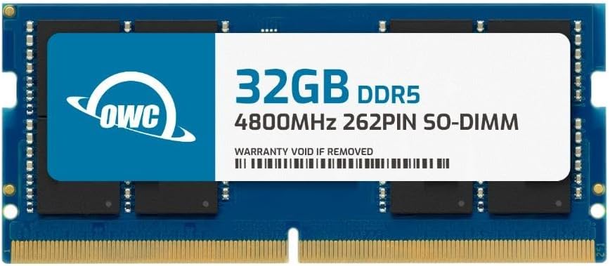 OWC 32GB DDR5 4800 PC5-38400 CL40 2Rx8 262-pin 1.1V SODIMM Memory RAM Module Upgrade Compatible with UGREEN NASync DXP4800 Plus DXP480T Plus DXP6800 Pro DXP8800 Plus